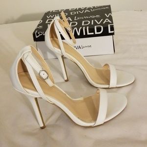 "Wild Diva Lounge" White heels